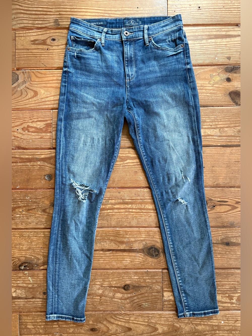 Lucky Brand Bridgette Skinny Jeans Women's Size 6/28 Blue Stretch Denim